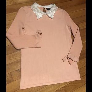 Karl Lagerfeld Knit with Lace Collar